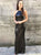 Classic Black Sequined Mermaid Spaghetti Straps Backless Prom Dress