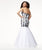 Tulle Floor Length Zipper Up Prom Dresses With Applique And Beads