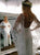  Sheath Half Sleeves Backless Lace Wedding Floor Length Dresses with Split Wraps