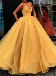 Wonderful Organza Ball Gown Sweetheart Floor Length Prom Dresses 