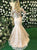 Mermaid Jewel Sweep Train Long Sleeves Pearl Pink Lace Zipper Up Prom Dress