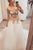 White Tulle Lace Applique Long Prom Formal Dress with Round Neck GJS175