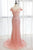 Pearl Pink Off-the-shoulder Sexy Mermaid Long Prom Evening Dress  GJS593