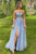 A Line V Neck Silver Grey  Beaded Silver Gray Long Formal Evening Dresses GJS180