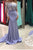 Lilac Long Sleeve Off The Shoulder V Back V Back Mermaid Prom Dress GJS172