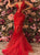 Mermaid One Shoulder Appliques Sweep Train Prom Dresses