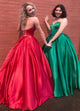 Chic Ball Gown Sweetheart Satin Floor Length Lace Up Prom Dress