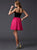Pink and Black A Line Spaghetti Straps Mini Chiffon Homecoming Dresses 