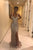 Sexy Mermaid V Neck Sequins Side Slit Prom Dresses MOS15