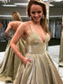 Stunning  A Line Prom Dress with Lace Up Back Spaghetti Straps LBQ0003