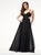 A Line Spaghetti Straps Open Back Chiffon with Embroidery Prom Dresses