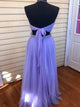 Two Pieces Halter Lace Up Liac Tulle Beadings Sleeveless Prom Dresses