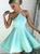 Sexy A Line Mint Green Short Backless Homecoming Dress 