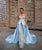 Mermaid Lace and Satin Chapel Train Detachable Prom Dresses