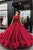 Red Graceful Appliques Ball Gown