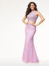 Mermaid Scoop Open Back Lace Prom Dresses With Beadings LBQ0247