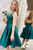 Cute V Neck Short Green Satin Prom Dress Homecoming Dress  GJS708