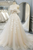 Off Shoulder Light Champagne Tulle Lace Long Prom Formal Evening Dress GJS700