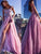 A-Line Elegant Tulle Spaghetti Straps Neckline A-Line Prom Dresses GJS440