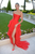 Red Tulle  Strapless Split Front Long Prom Evening Dresses ZXS612