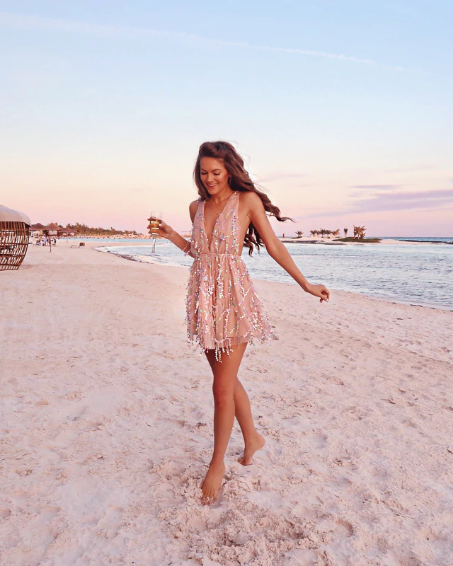 A Line Deep V Neck Champagne Short Homecoming Dresses with Beading GJS Alinepromdress A Line Deep V Neck Champagne Short Homecoming Dresses with Beading GJS Alinepromdress