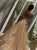 A Line Champagne Tulle Backless Prom Dresses with Beadings and Appliques 