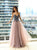 A Line Sweetheart Tulle Yarn Prom Dresses with Beadings