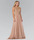 A Line Scoop Beadings Chiffon Sweep Train Prom Dresses LBQ0305