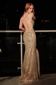 FITTED GOLD SEQUIN GOWN GJS657