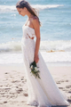 Graceful Two Piece Strapless Lace Beach Wedding Dress LBQW0003