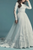 Long Sleeves Appliques Satin Wedding Dress LBQW0075