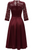 Burgundy 3/4 Sleeves Lace Formal Dress Halloween Dress GJS663