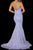 Purple One-shoulder Split Front Mermaid Prom Dress With Sequins GJS451