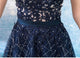 Fancy Blue A Line Sleeveless Open Back Long Prom Evening Dress ZXS481