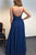 A Line Spaghetti Straps Sleeveless Beaded Long Prom Dress with Split ZXS1033