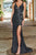 Attractive Floor-Length Deep V neck Mermaid Prom Dress With Sequins GJS450