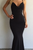 Black Criss Cross Mermaid Prom Dresses LBQ1587