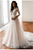 A Line One Shoulder Tulle Appliques Wedding Dresses With Belt LBQW0050