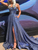 A-Line  Prom Formal Evening Dress Swith Court Train Polyester with Split GJS215