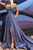 A-Line  Prom Formal Evening Dress Swith Court Train Polyester with Split GJS215