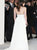 A LineA Line Spaghetti Straps White Chiffon Sleeveless Backless Prom Dress with Beading