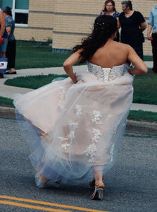 Sweetheart Tulle and  Lace A Line Floor Length Prom Dresses 