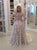 A Line Long Sleeves Lace With Appliques Prom Dresses