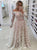 A Line Off The Shoulder Long Sleeves Lace With Appliques Prom Dresses