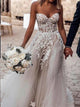 A Line Sweetheart Sweep Train Bridal Gown