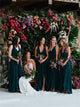 A Line Floor Length Sleeveless Chiffon Bridesmaid Dresses