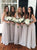 A Line Floor Length Chiffon Sleeveless Bridesmaid Dresses