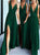 A Line Sweep Train Bridesmaid Dresses with Pleats