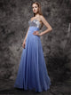 Lavender Chiffon A Line Straps Sequins Prom Dress with Rhinestones 