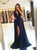  A Line With Appliques Open Back Halter Chiffon Prom Dresses